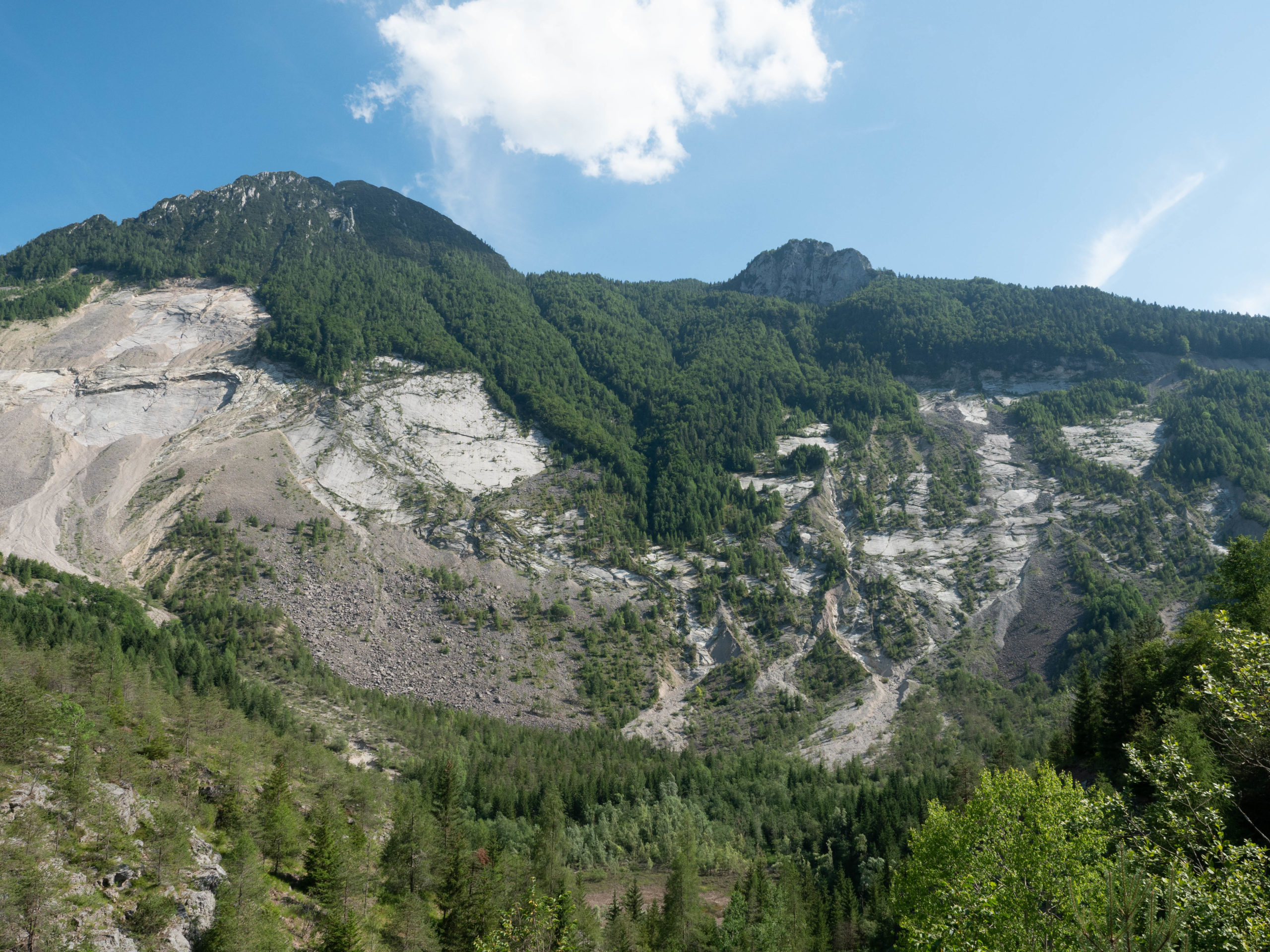 Sul Monte Toc si scorge ancora il Massalezza